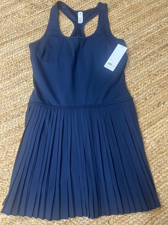 Yogalicious Other - Yogalicious Navy Pleated Racerback Tennis Dress